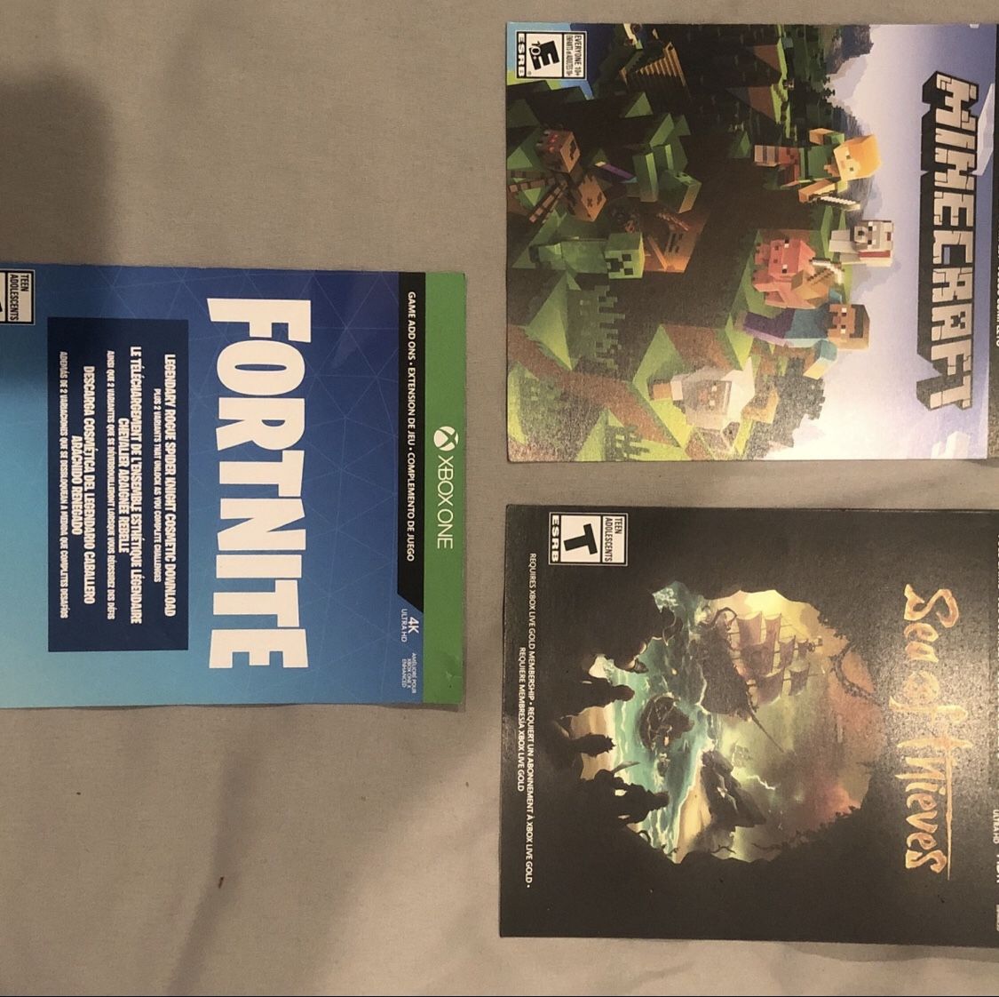 Sea Of Thieves, Minecraft, Fortnite Download Codes