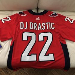 ADIDAS WASHINGTON CAPITALS DJ DRASTIC 22 AUTHENTIC TOUR JERSEY SIZE 54 (RARE)