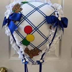 New Vintage Handmade Teddy Bear Hot Air Balloon Room decor