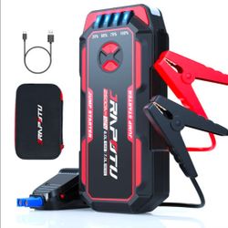 Portable Car Jump Starter, 2500A Peak Battery Jumper Starter Portable, 12V Portable Jump Starter for 8.0L Gas & 7.0L Diesel Cars with USB Ports & LED 