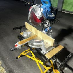 Hercules Sliding Saw  12” With Dewalt Cart