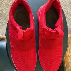 Red Slip-On Sneakers men size 6