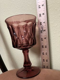 12 purple wine/beverage glasses
