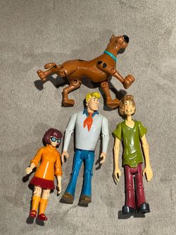 Scooby-Doo posable 6” Action Figure Set Velma Fred Shaggy lot of 4