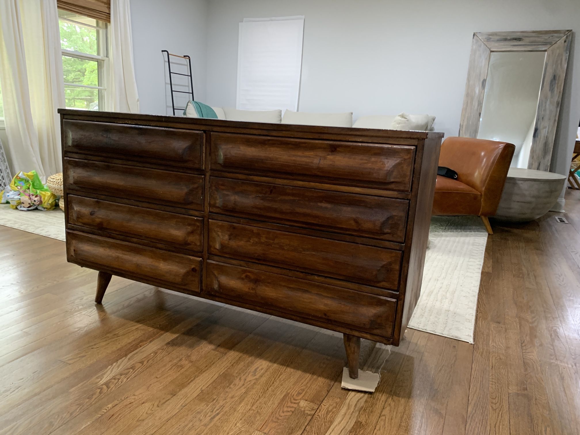 Solid Wood Six Drawer Dresser