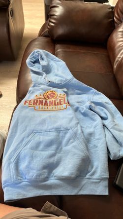 Adult small baby blue pull over hoodie