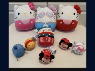 7” Squishmallows x 3 Hello Kitty Sailor Sanrio Christmas Elf