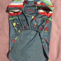 chucky pet costume/ shirt size medium/large 