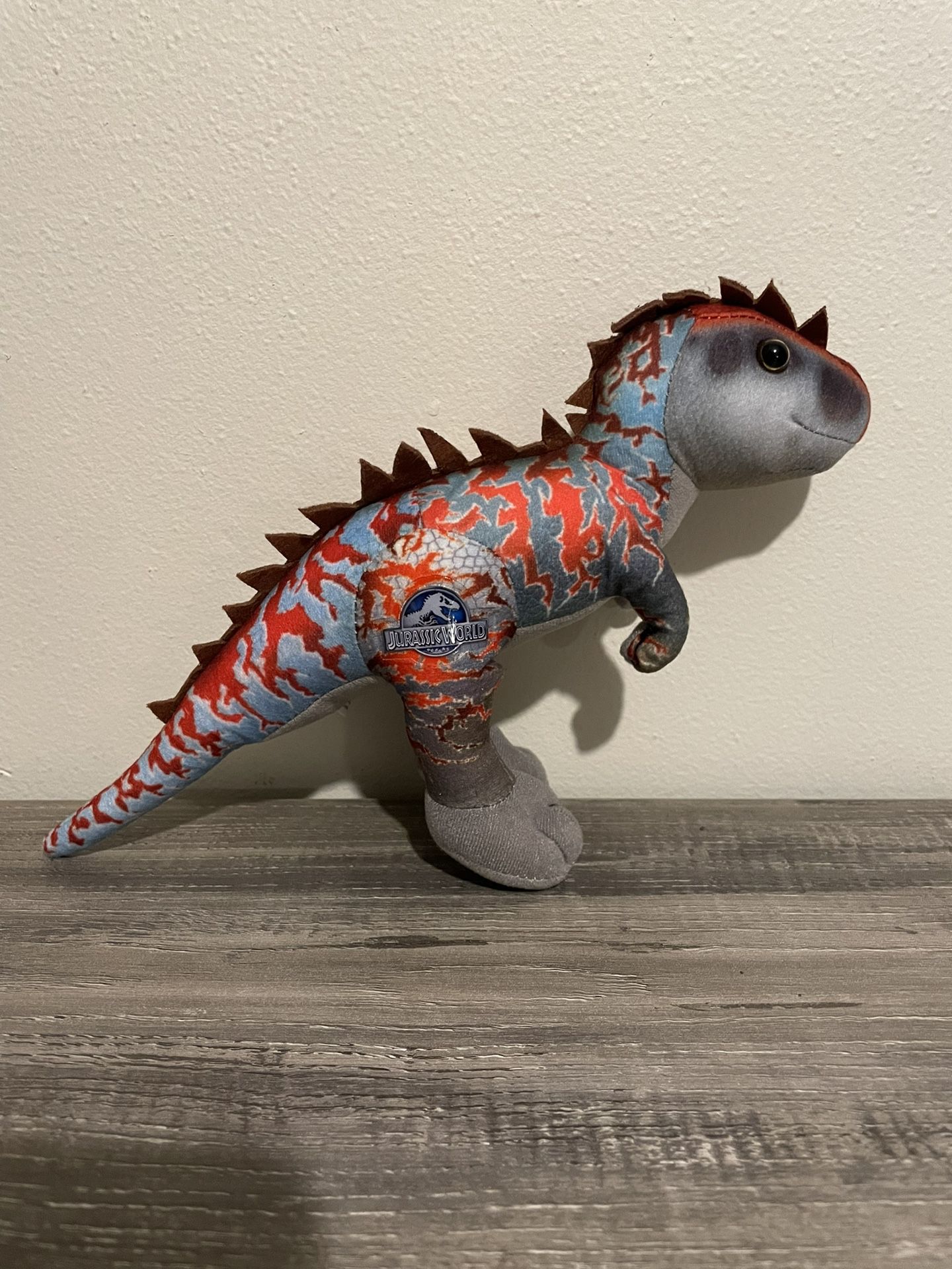 Jurassic World Dinosaur Plush Stuffed Animal Toy Blue Red Gray Dino Hybrid