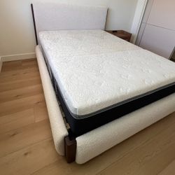 King Size Boucle Bed - Free Delivery ✅ Queen Size Boucle Bed - Modern Boucle Bed 