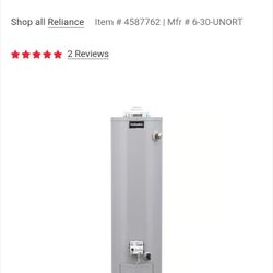 new 30 gallon water heater 6 yr warranty and installation 