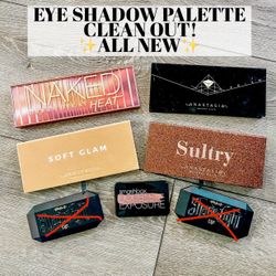 •EYE SHADOW PALETTES (Anastasia Beverly Hills, Urban Decay, Smashbox, & Kat Von D)
