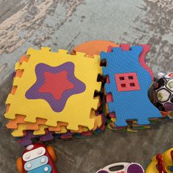 Toys + Doodle Mat + Foam Floor Mats, Play Mats 