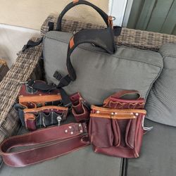 Occidental Leather Tool Bag With Suspenders 