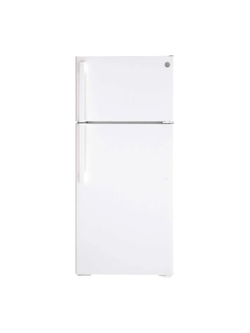 GE - 21.9 cu. ft. Top Freezer Refrigerator in White, Garage Ready
