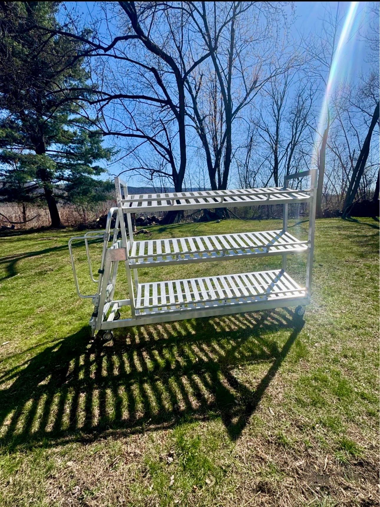 Uline Aluminum Stock Picker Cart - Extra Long 84" x 24"