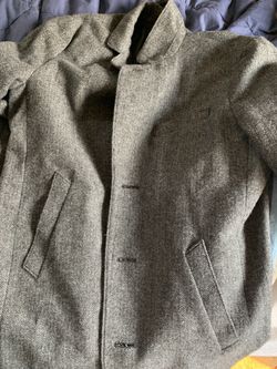 Grey pea coat