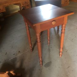 Antique cherry one drawer stand