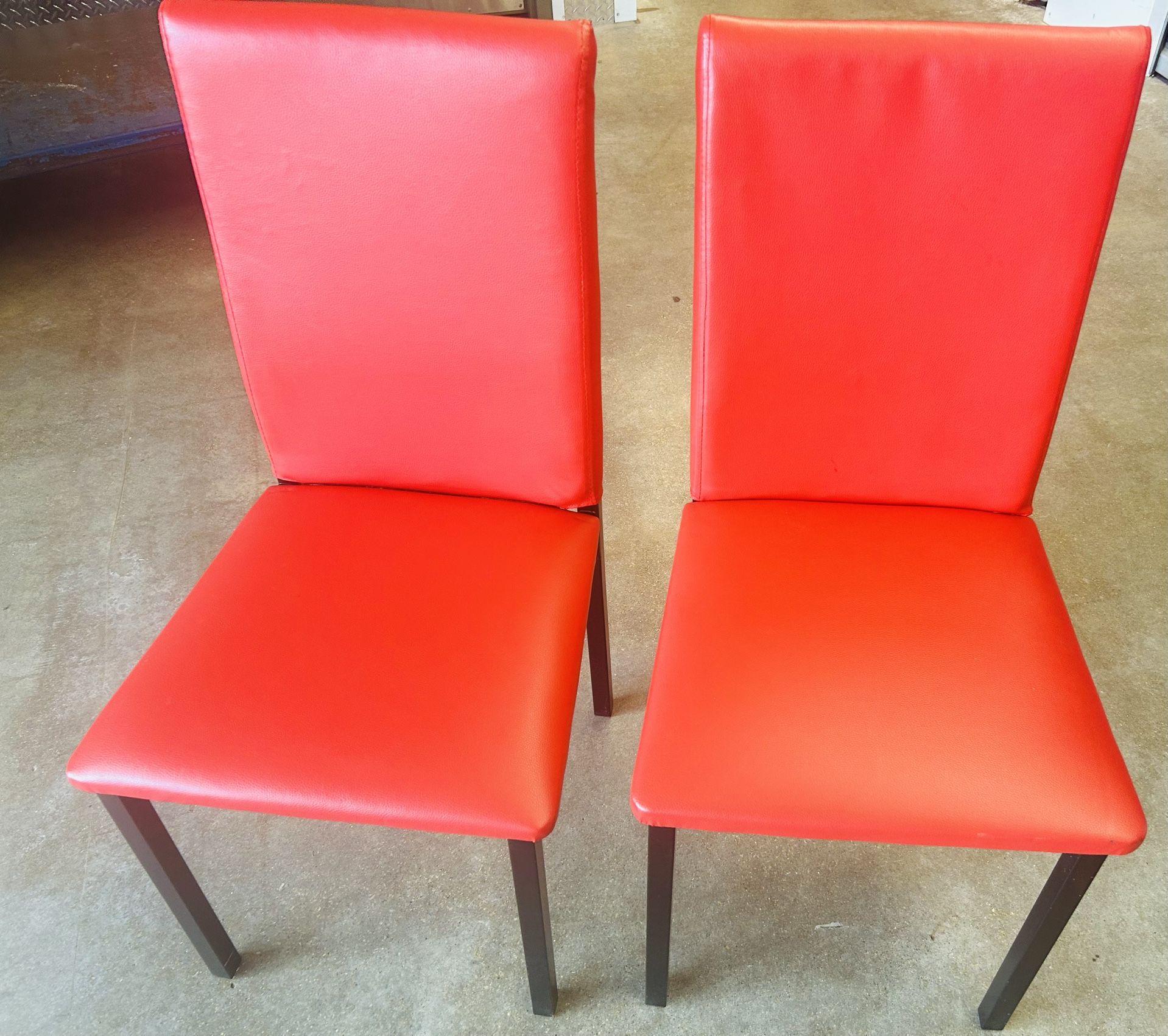 Two Leather Chairs  Like New Condition 