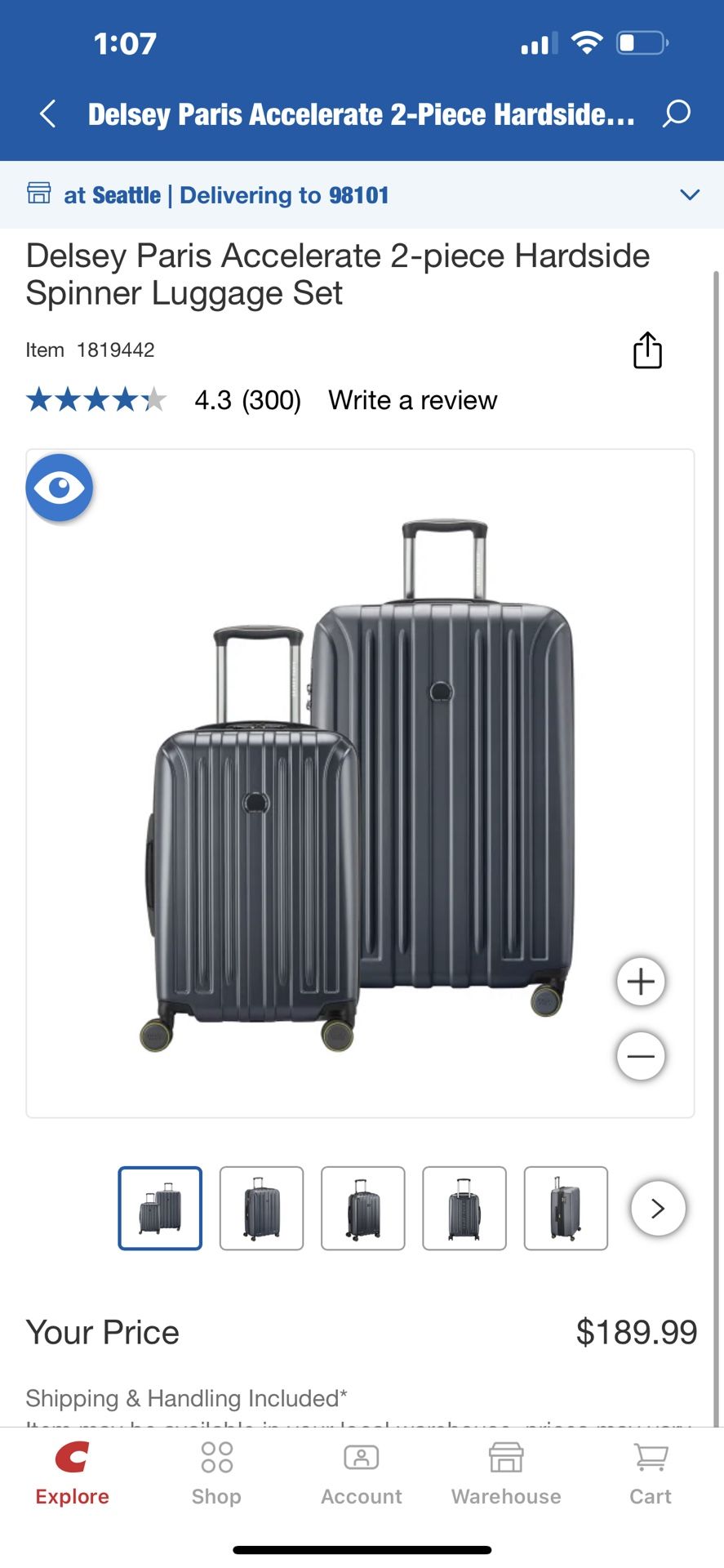 Delsey Paris Set Of 2 Luggages Cary On And 28”