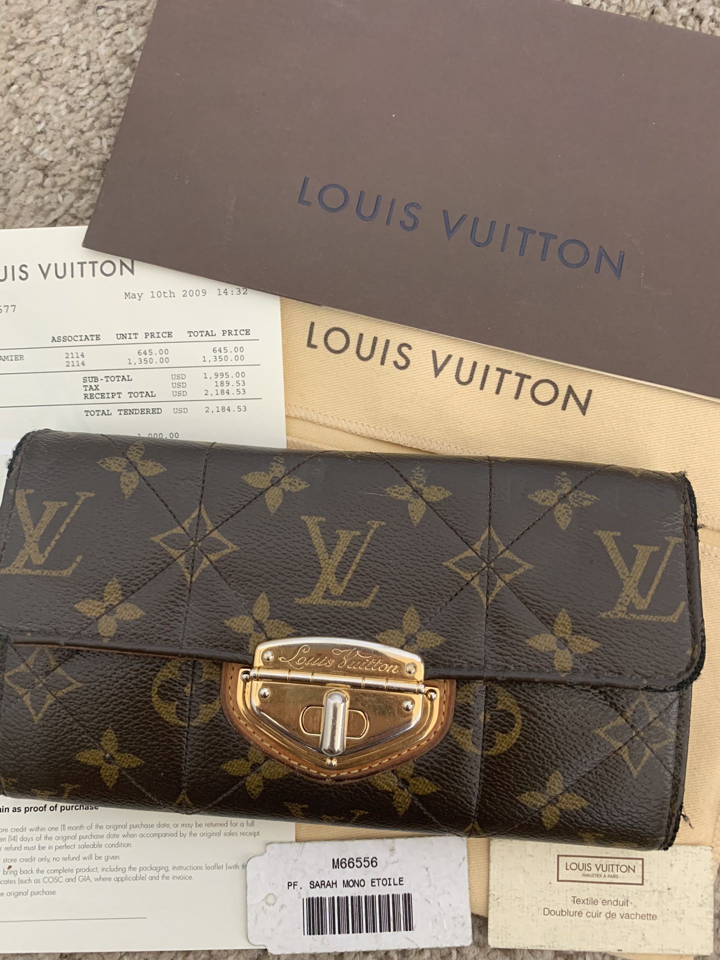 Louis Vuitton Sarah Etoile monogram wallet