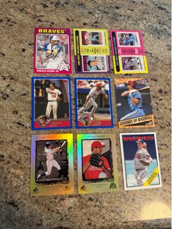 Baseball cards lot x9