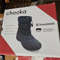 Chooka Women Nylon Puffer Snow Boot Mid-Calf Winter Outdoor Faux Fur