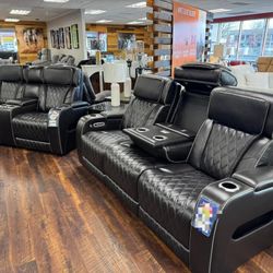BOYINGTON BLACK POWER RECLINING LIVING ROOM SET