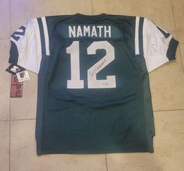 Joe Namath New York Jets Signed Green Vintage Starter Authentic Jersey BAS COA