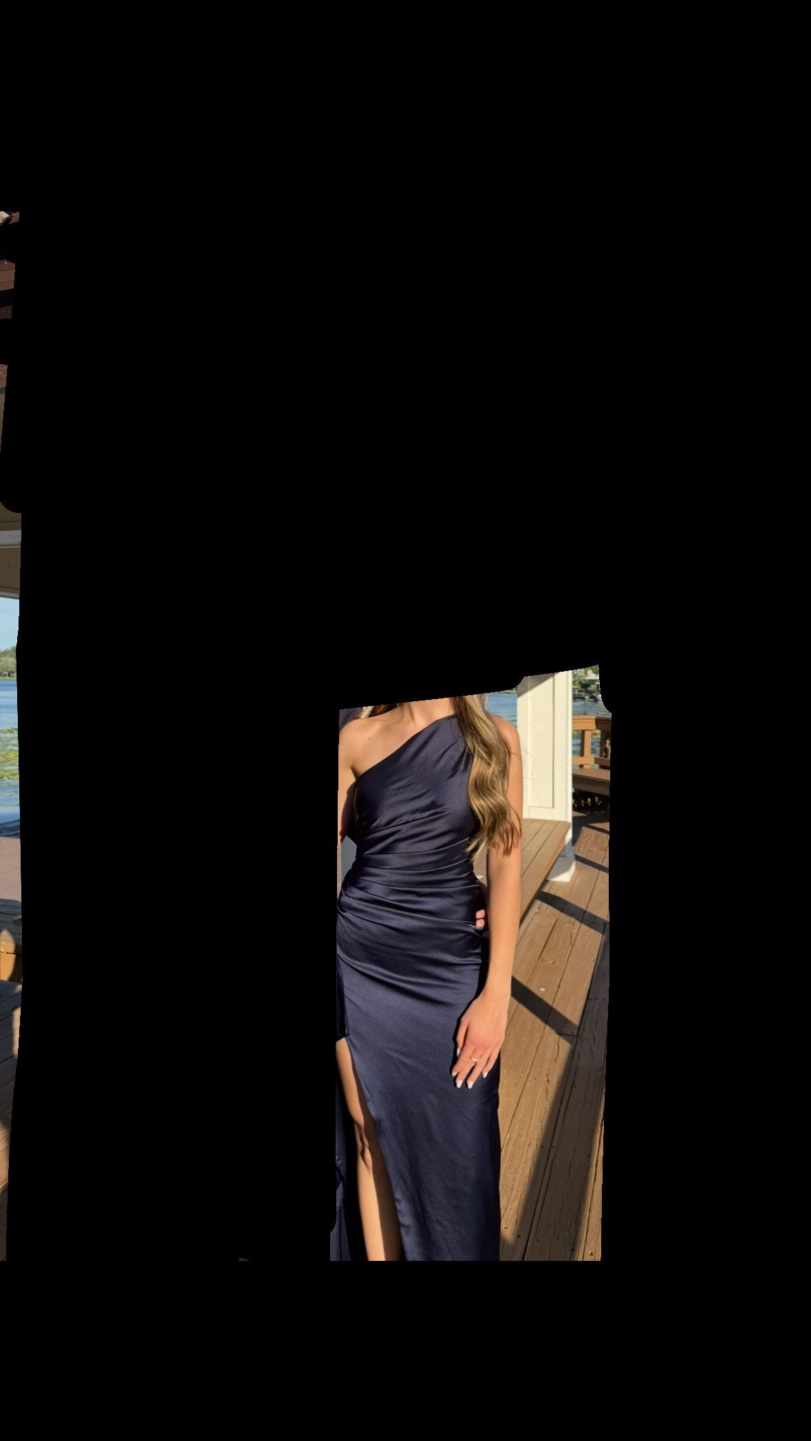 BABYBOO NAVY BLUE ONE SHOULDER MAXI DRESS - www.disolcolor.com BABYBOO NAVY BLUE ONE SHOULDER MAXI DRESS - www.disolcolor.com