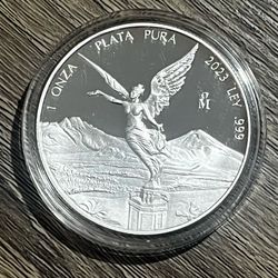 2023 One Ounce .999 Fine Silver Libertad Proof in capsule