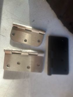 Satin Nickel Door Hinges – Set of 2