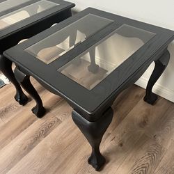 Pair Of Lion Claw Side Tables