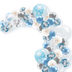 Snowflake Balloon Garland for Decoration 
