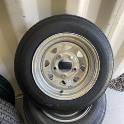 New 4.80-12inch trailer tire With 5-lug galvanize rims.$75/each