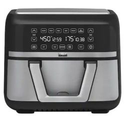 bella PRO - 9-qt. TriZone Touchscreen Air Fryer with Dual Flex Basket - Stainless Steel