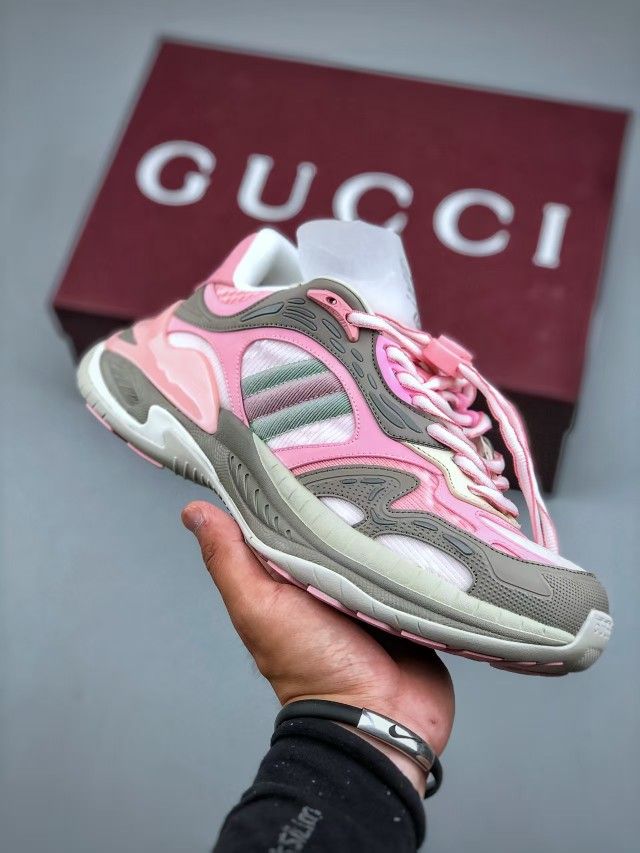 Gucci Round Toe Drawstring High Luxury Hundred Casual Men's and Women's Sneakers