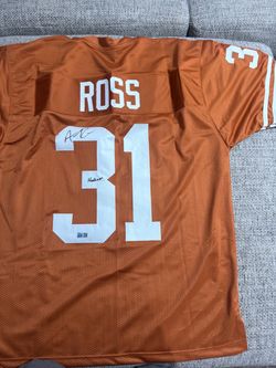 Aaron Ross Signed Autograph Custom Jersey- GTSM Coa Sticker-Texas Longhorns