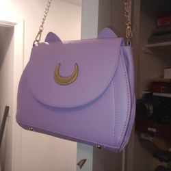 Purple Cat Purse Meow 8$new Never Used