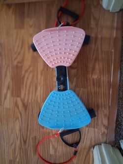 Excersise equipment, twist and turn, weighted hula hoop, resistance band and jumprope
