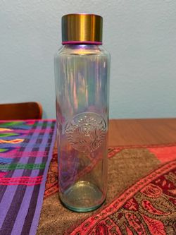 Starbucks 22 oz Iridescent Glass Water Bottle
