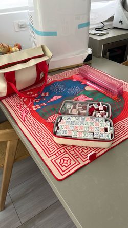 Mahjong Set with Mat and Carrying Case