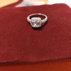Cushion Cut 1.50ct White Sapphire Art Deco Ring