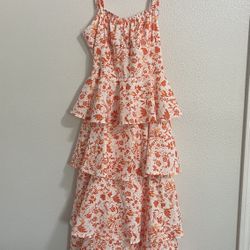 Floral Orange Dress