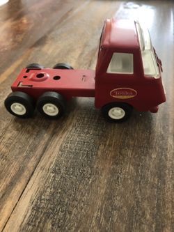 Vintage Tonka Red Tractor Truck Cab Semi Tandem Pressed Steel Metal 4.5 Toy