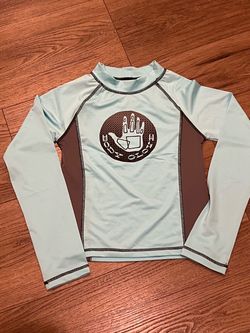 New Body Glove Kids Boys Rash Guard Swim Shirt Long Sleeve Blue