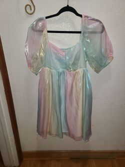 Pastel rainbow dress (fluffy)