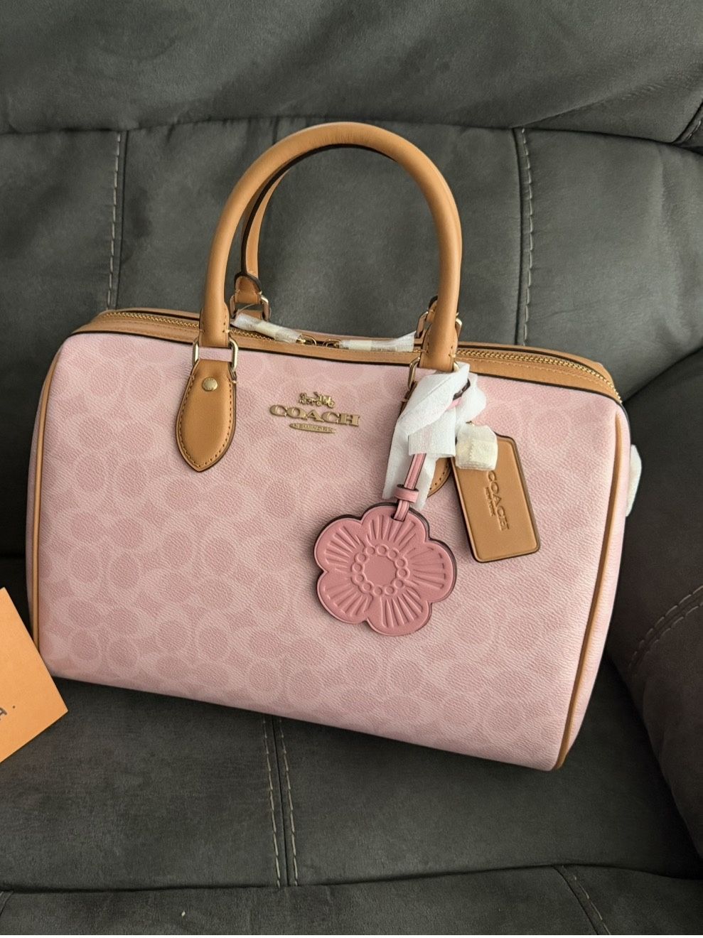 NWT Coach Large Rowan Powder Pink