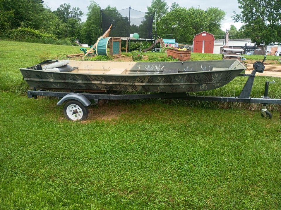 14ft Jon Boat With Trailer