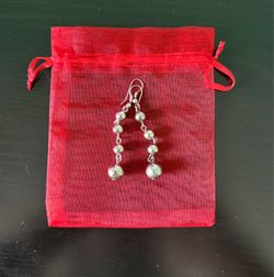 Silver drop earrings